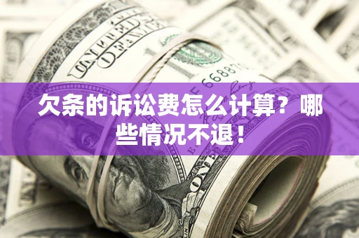 北京欠条的诉讼费怎么计算？哪些情况不退！